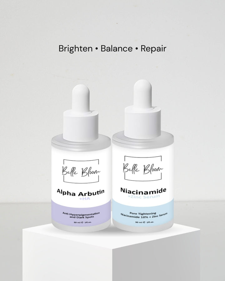 Glow Repair Duo by Belle Bloom for pigmentation, skin balance, and glow