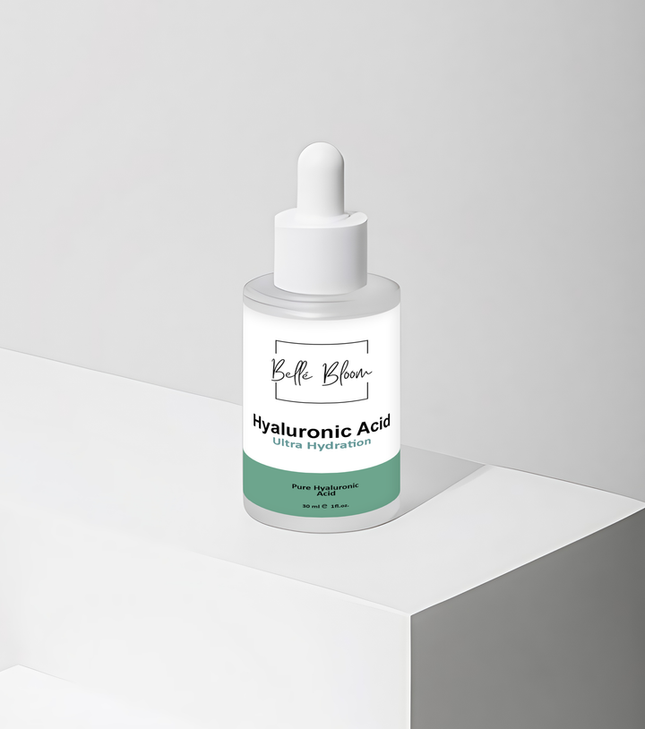 Belle Bloom Hyaluronic Acid Serum for deep hydration and plump, smooth skin